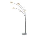 Adesso Luna Arc Lamp In Satin Steel 3346-22